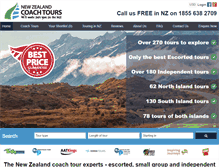 Tablet Screenshot of newzealandcoachtours.co.nz
